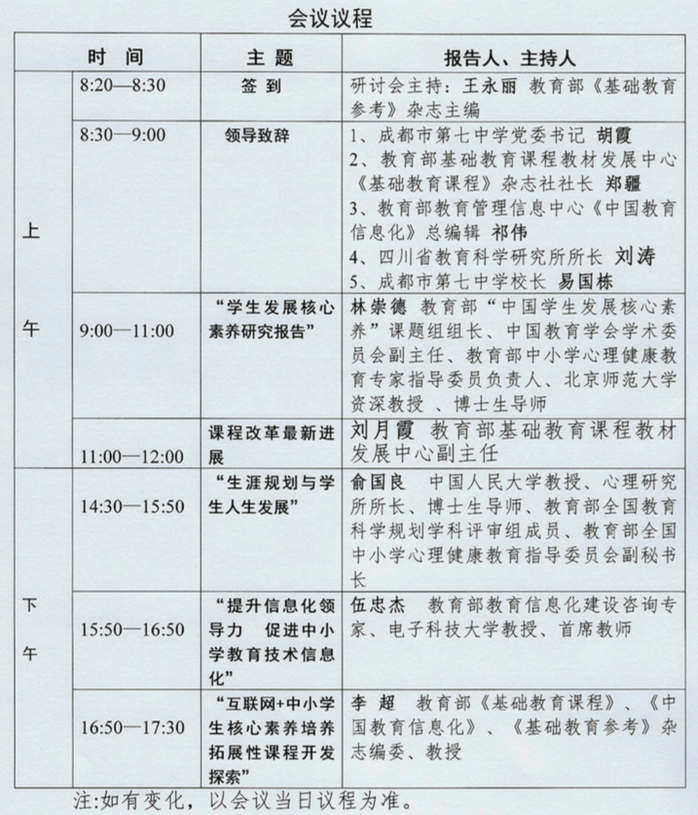 "中小学生核心素养培养拓展性课程开发"学术研讨会