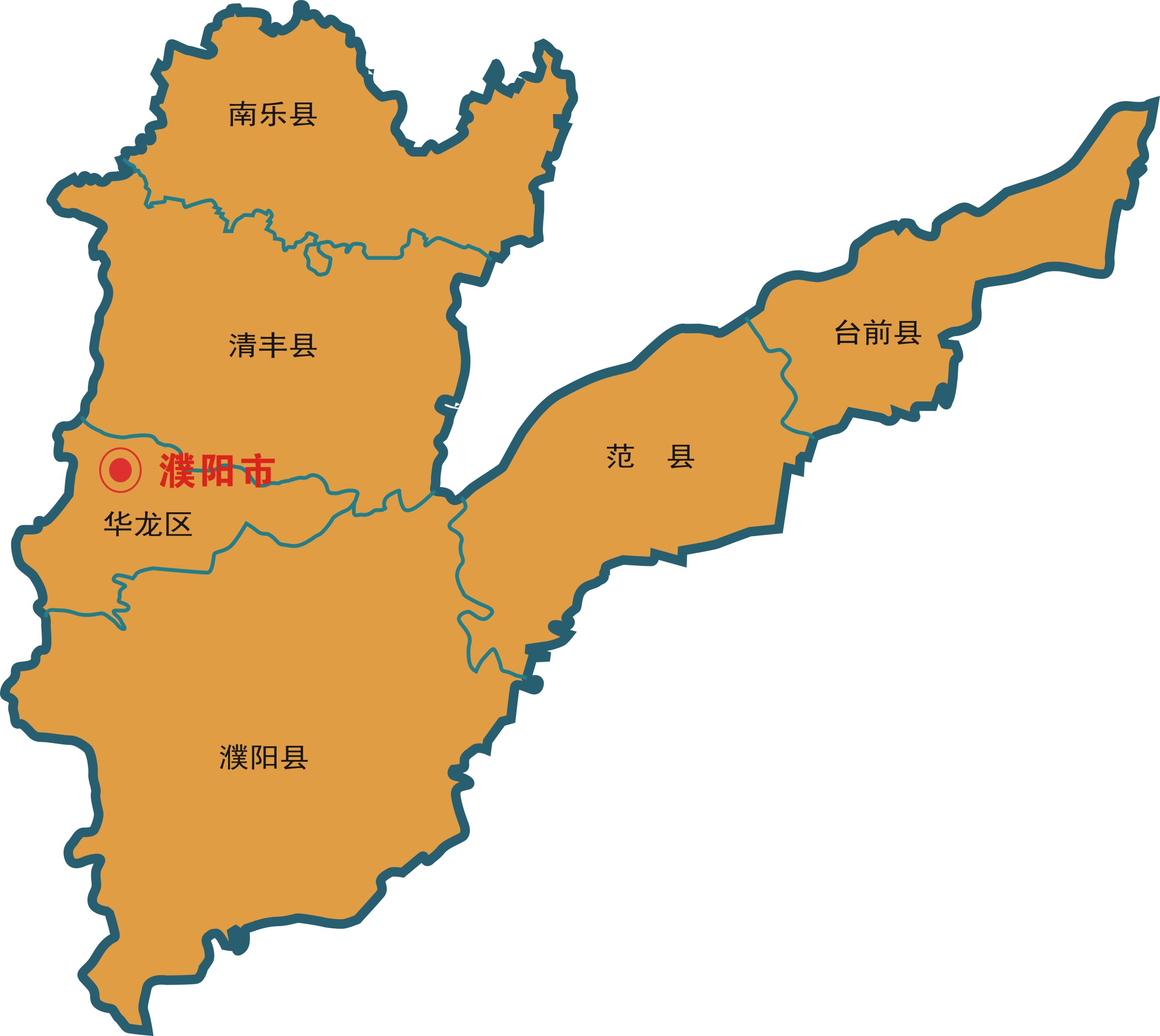 濮阳市五县一区地图图片